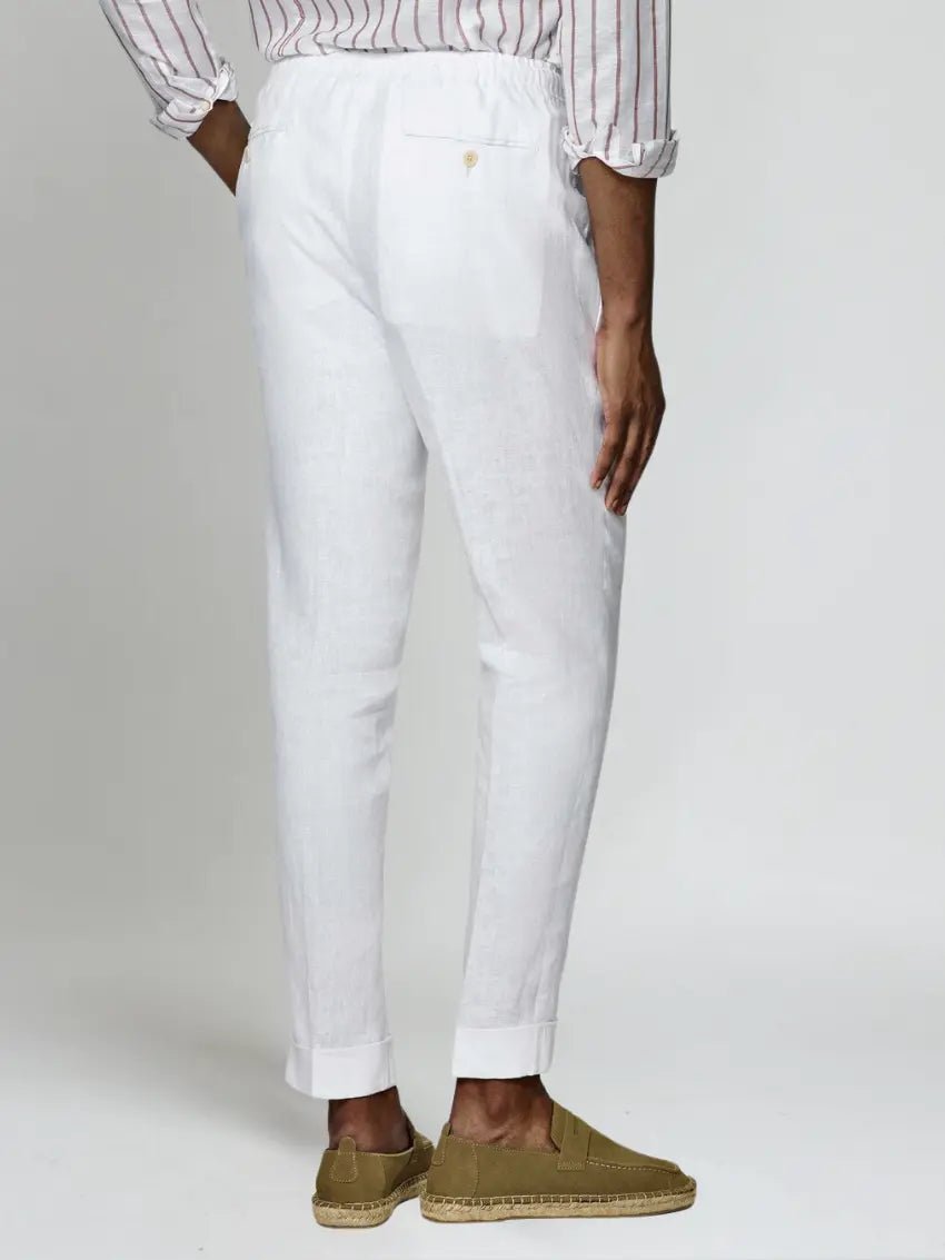 Derada | Linnen Broek - Wit - Derada