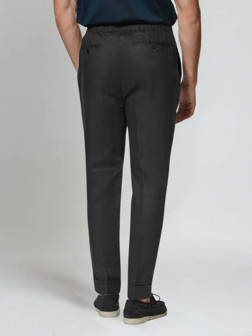 Derada | Linnen Broek - Zwart - Derada