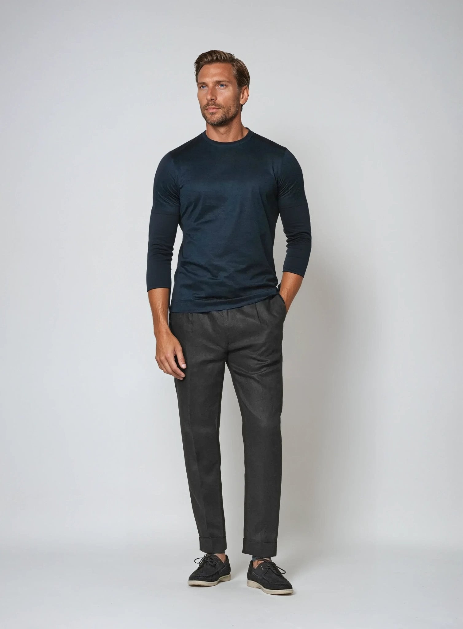 Derada | Linnen Broek - Zwart - Derada