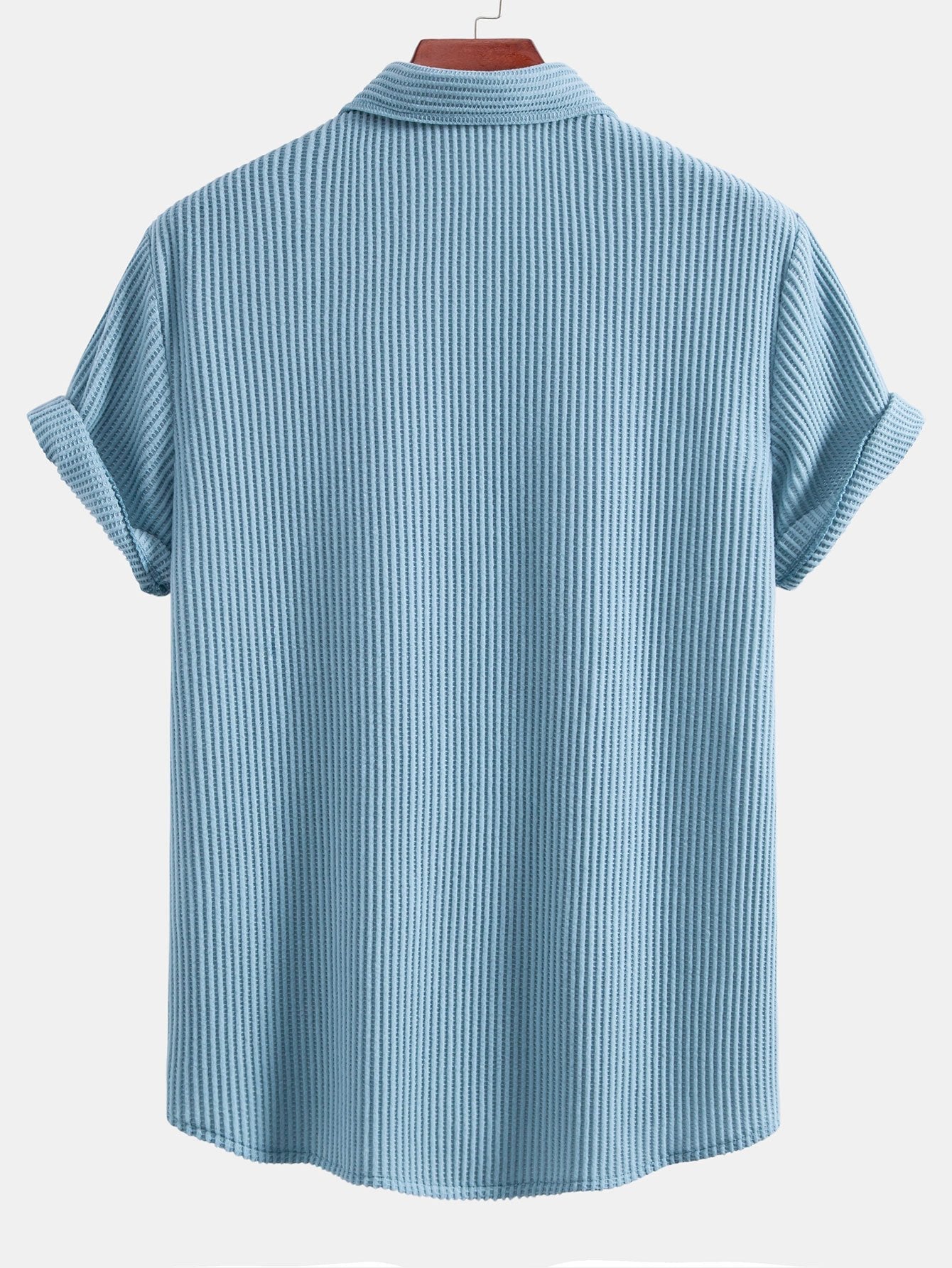 Derada | Wafelstructuur Knoopshirt - Derada Fashion