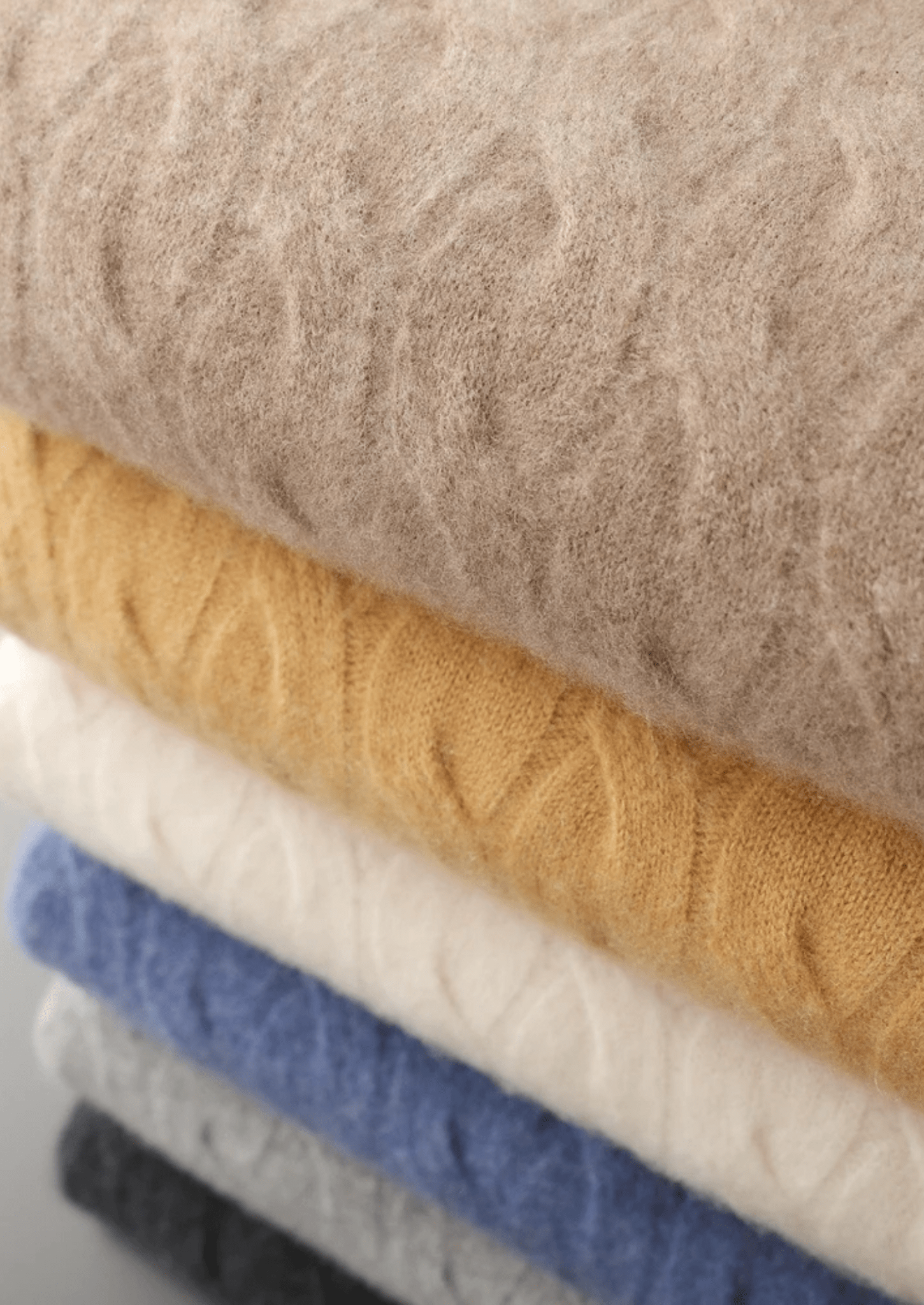 PREMIUM CASHMERE CABLE CREWNECK - Derada