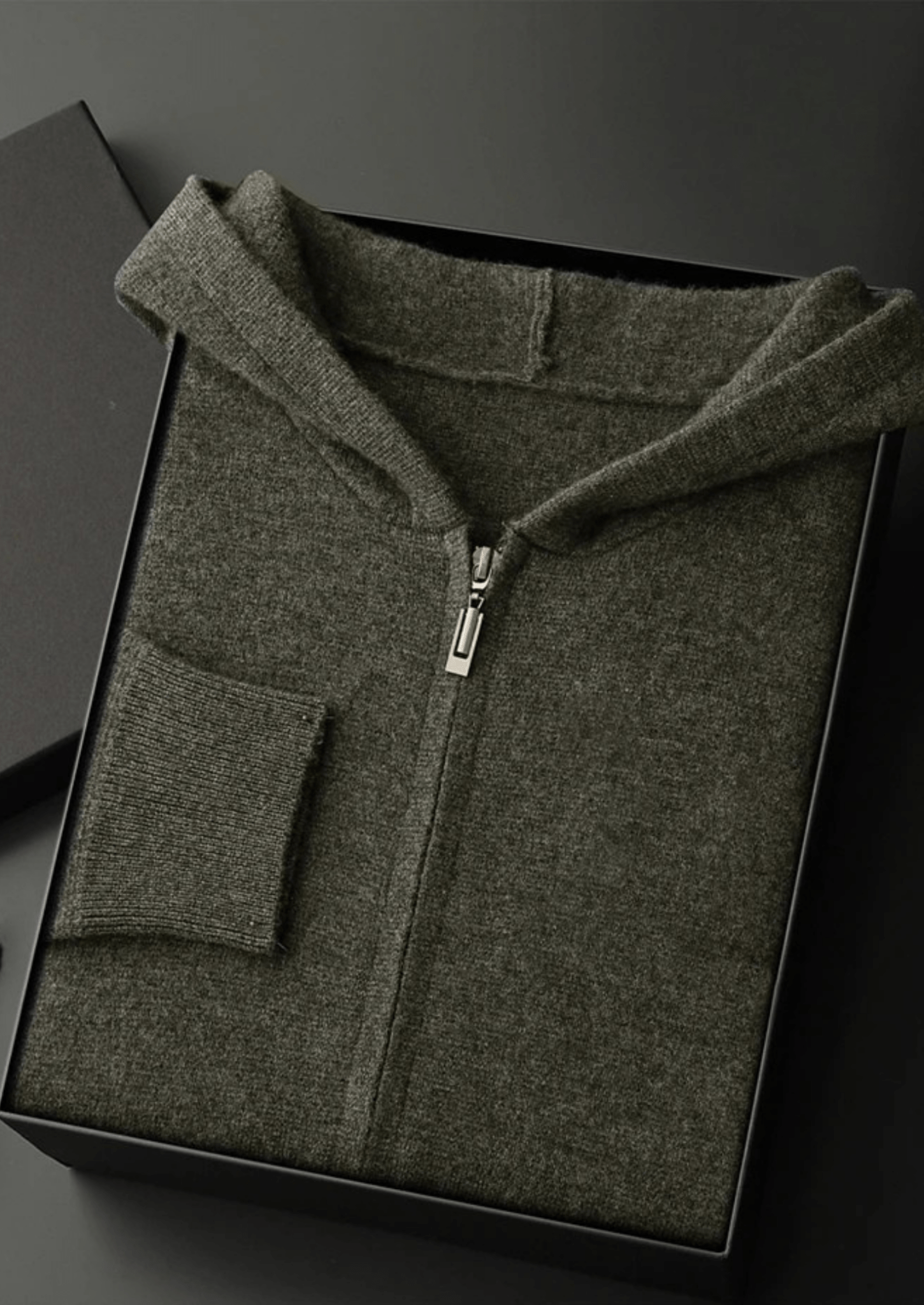 PREMIUM CASHMERE ZIPPER HOODIE - Derada