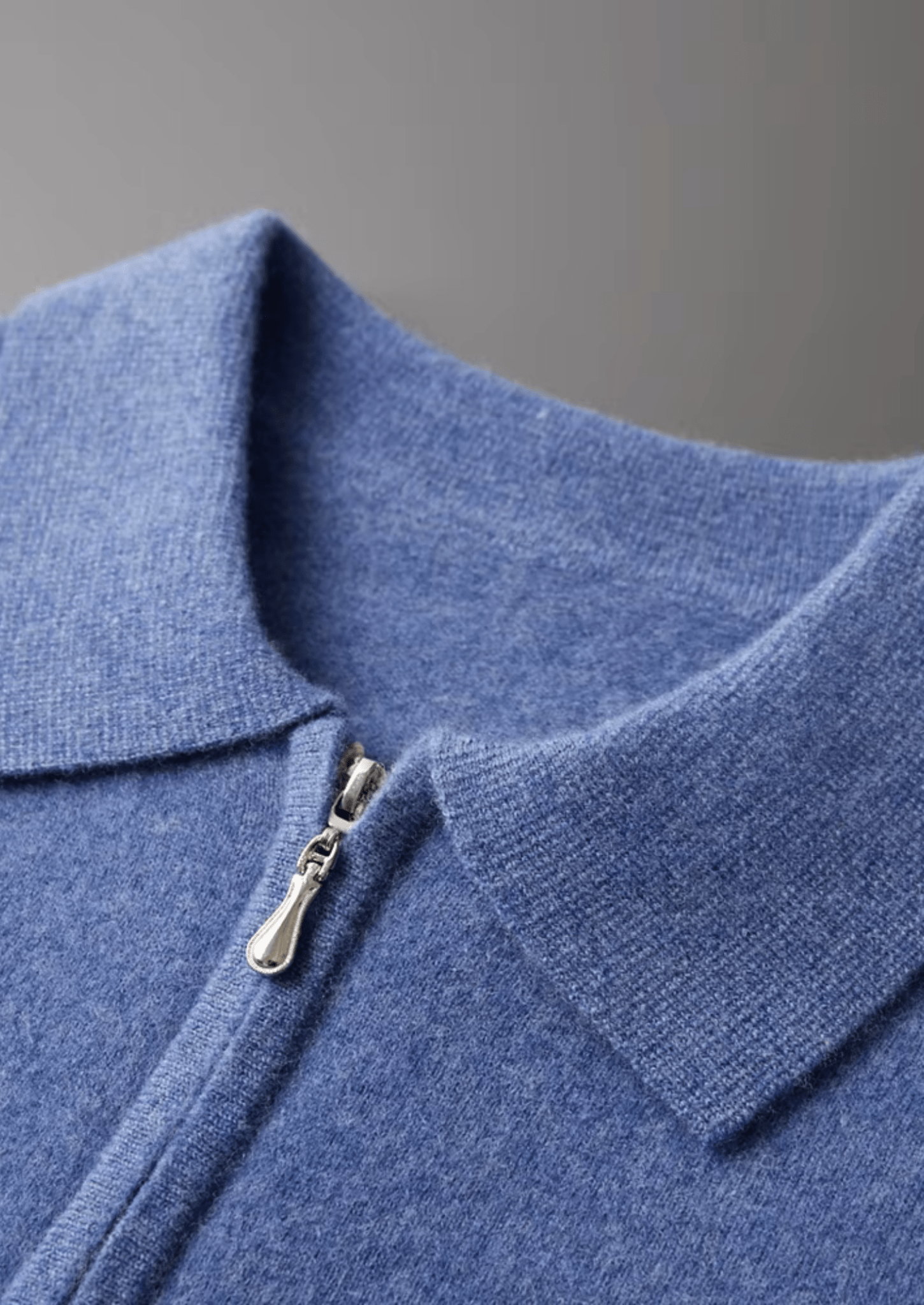 PURE EXTRA - FINE MERINO WOOL HALF ZIP POLO - Derada