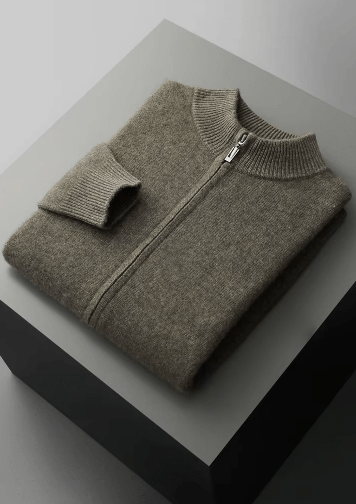 PURE EXTRA - FINE MERINO WOOL ZIPPER CARDIGAN - Derada