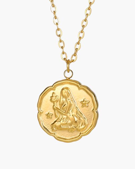 Zodiac Sign Necklace - Gold - Derada