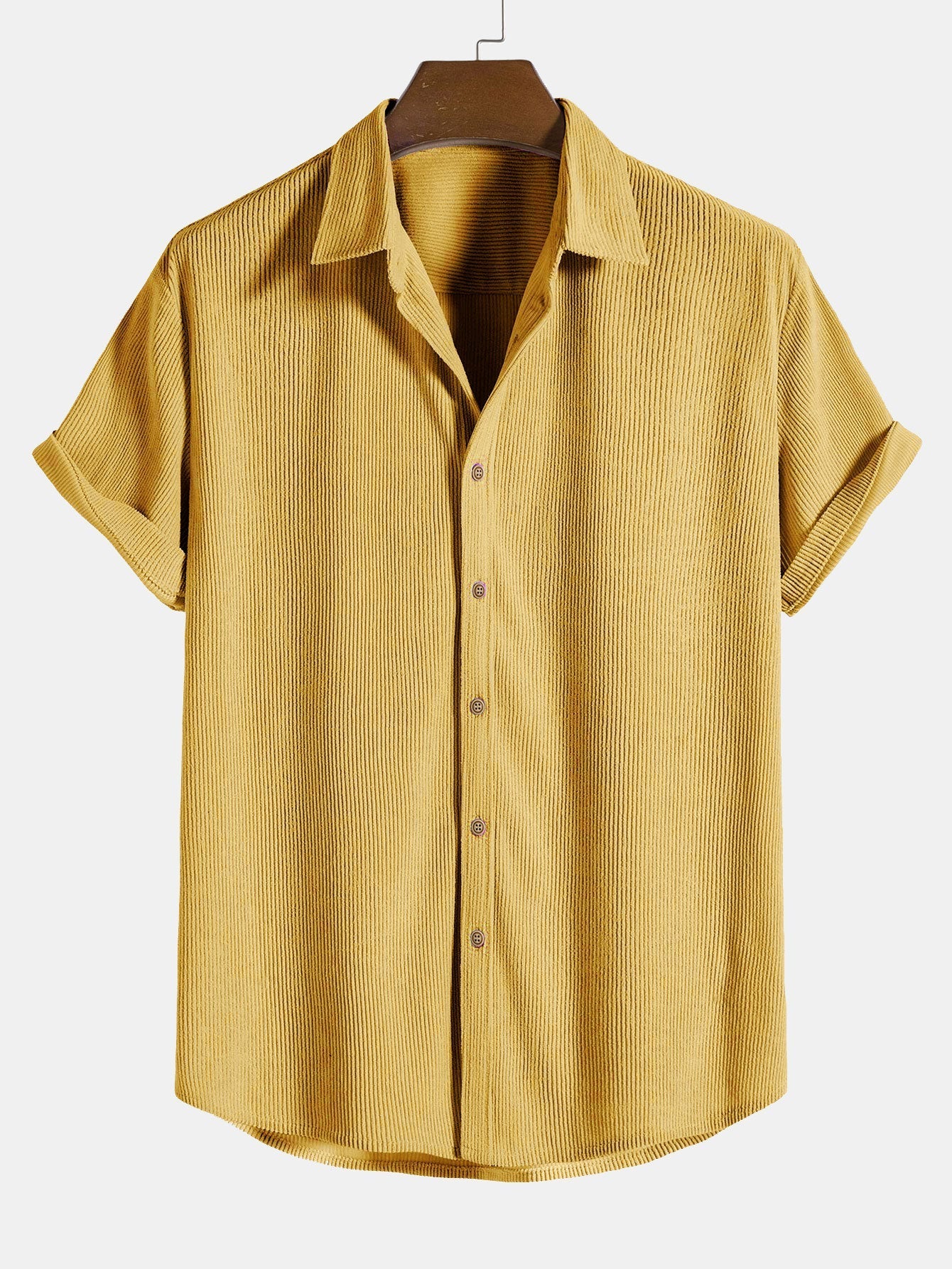 Derada | Corduroy Casual Button - Up Shirt - Derada Fashion
