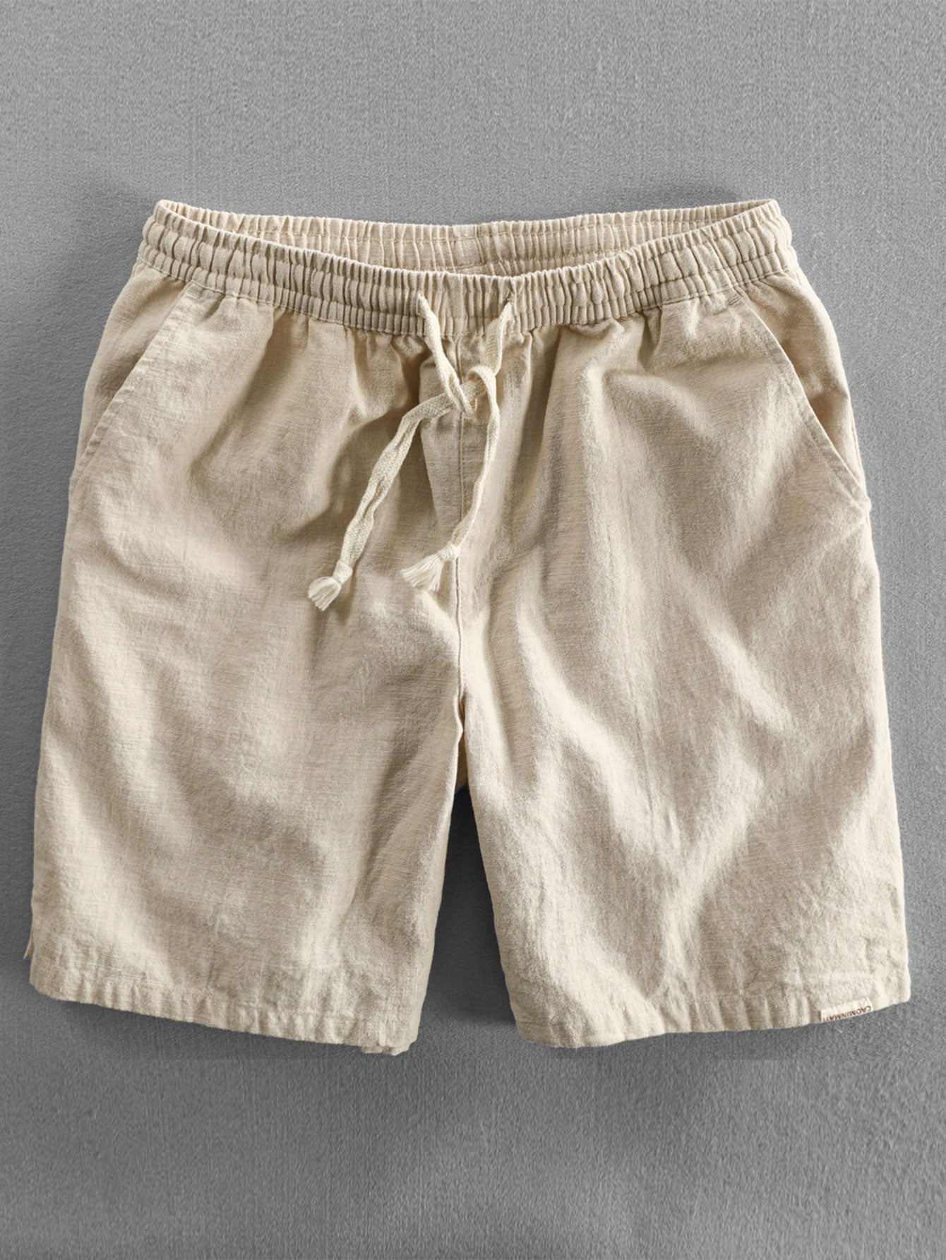 Derada | Naturel Linnen Trekkoord Shorts - Derada Fashion