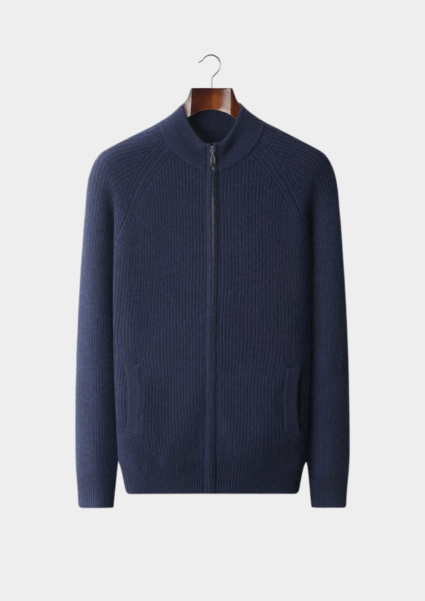 PREMIUM CASHMERE RIBBED CARDIGAN - Derada