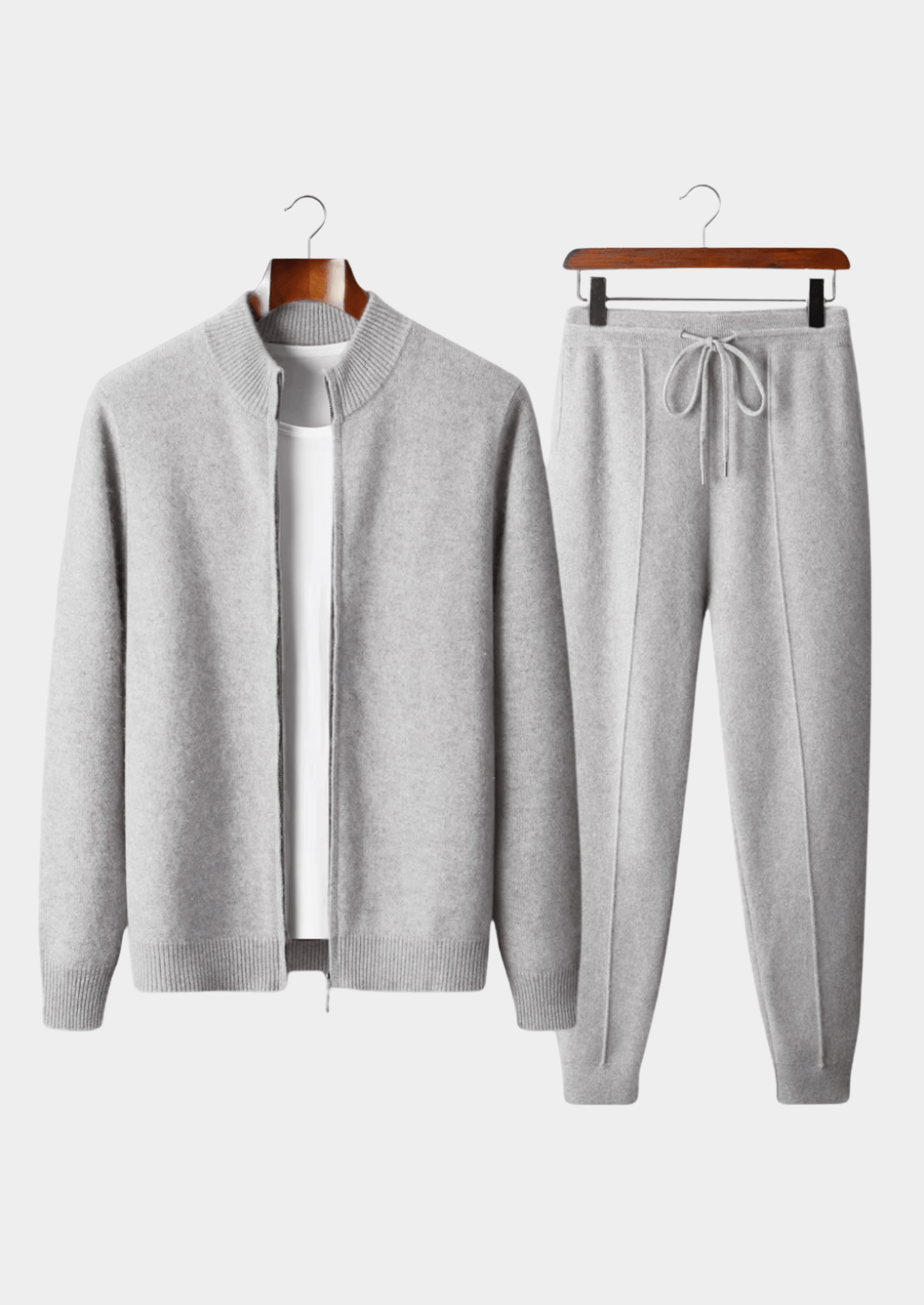 PURE EXTRA - FINE MERINO WOOL LUZZO SET - LIGHT GRAY - Derada