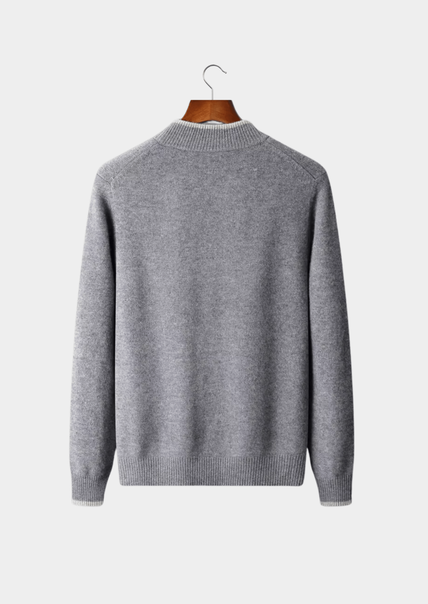 PURE EXTRA - FINE MERINO WOOL TWO - TONE ZIP CARDIGAN - Derada